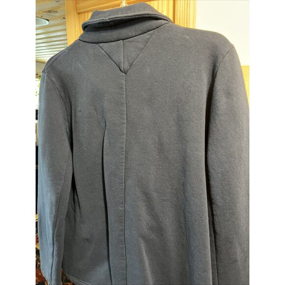 Tommy Hilfiger Double Breasted Sweatshirt Large Navy Blue Long Sleeve 4 Button - Picture 10 of 10